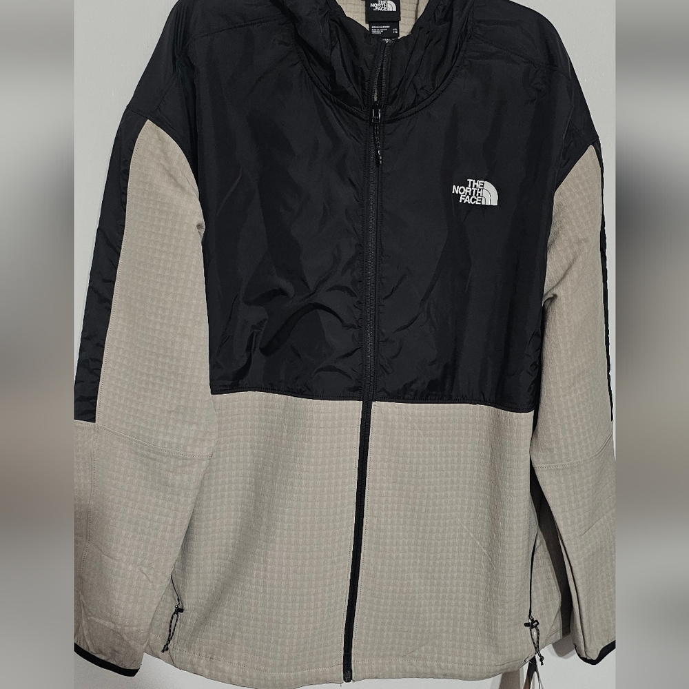 The North Face Tekware Grid Hybrid Zip Jacket Clay Grey Black Men 2XL NWT